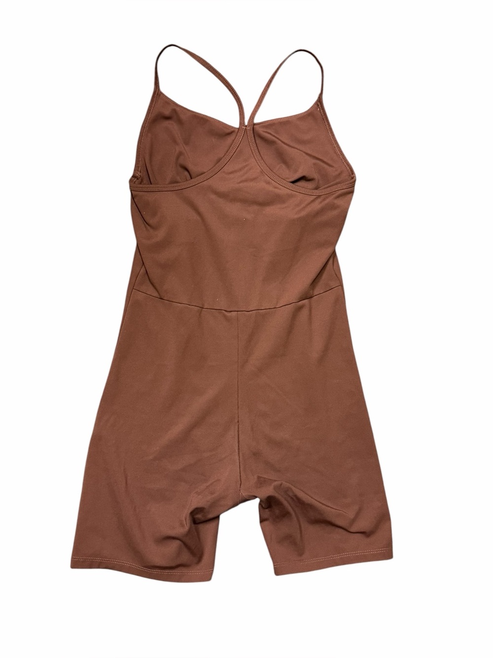 Girlfriend Collective Brown Compressive Bike Shorts Unitard Size Small - Picture 4 of 7